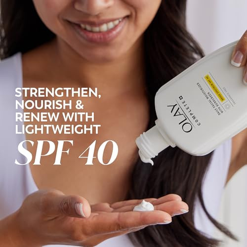 Olay Complete+ Face Moisturizer With Sunscreen Spf 40 For Sensitive Skin Broad Spectrum Sun Protection Fragrence- - No White Cast On All Tones Nourishes Moisture Barrier - Ceramides 6 Oz