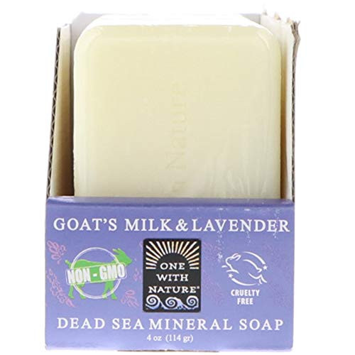 One With Nature Dead Sea Mineral Soap Goat'S Milk & Lavender 6 Bars 4 Oz (114 G) Each
