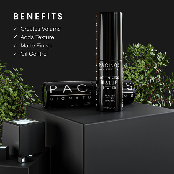 Pacinos Volumizing Matte Hair Powder - Adds Texture Volume Controls & Absorbs Excess Oil For Natural Finish All Hair Types 4.5 G.