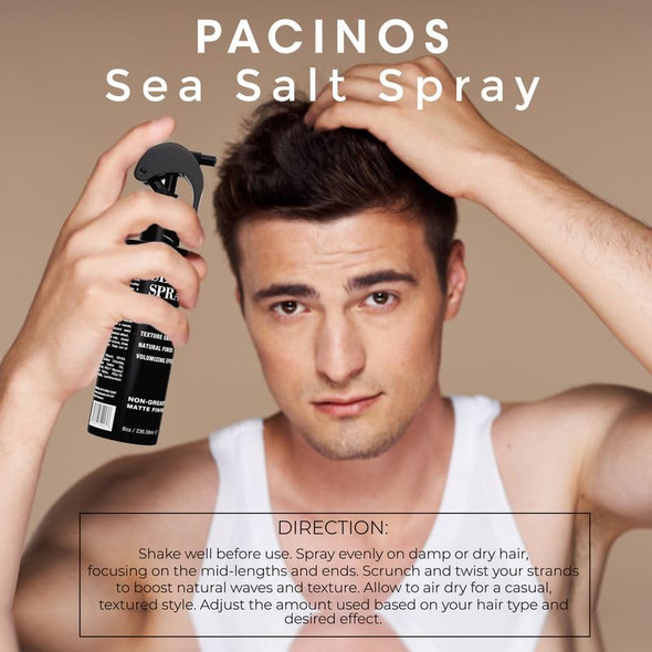 Pacinos Sea Salt Spray - Texturizing Spray For Beach Waves Hair Style
