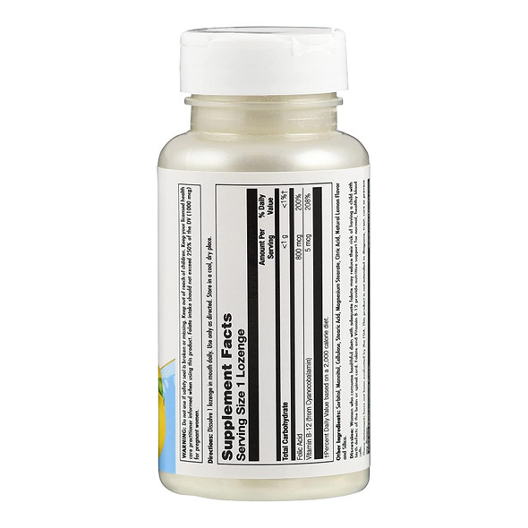 Kal 800 Mcg Folic Acid Methyl B-12 Tablets, Raspberry, 60 Count
