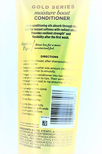 Pantene Gold Series Condition Moisture Boost 8.4 Ounce Tube (250Ml) (2 Pack)