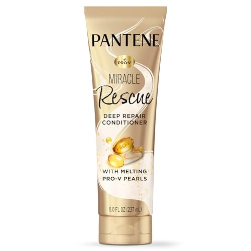 Pantene Miracle Rescue Deep Conditioner With Melting Pro-V Pearls - For Dry Damaged Or Color-Treated Hair - Intense Moisture & Repair - 8.0 Oz