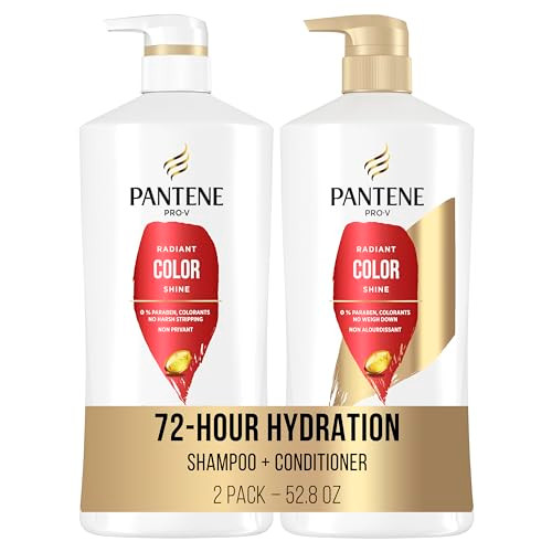 Pantene Shampoo Conditioner And Hair Treatment Set Radiant Color Shine Safe For Color-Treated Hair