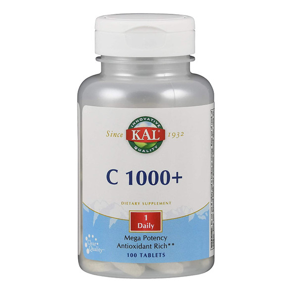 KAL C-1000 Plus Mega Potency Supplement, 1000 mg, 100 Count