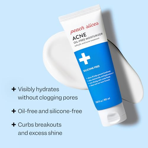 Peach Slices - Acne Oil- Moisturizer (2.82 Oz) - 2% Salicylic Acid Acne Treatment - Clear & Prevent Breakouts - Hyaluronic Acid Niacinamide Cica - Vegan Cruelty  Korean Skin Care & Beauty