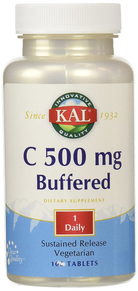 KAL C-500 Buffered Sustained Release Tablets, 500 mg, 100 Count