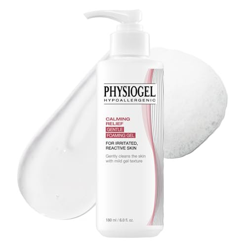 Physiogel Calming Relief Gentle Foaming Face Wash For Sensitive Skin Hydrating Facial Cleanser With Cermaide Np Sulfate  Hypoallergenic Korean Skin Care 6.0 Fl.Oz