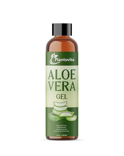 Plantovika Aloe Vera Gel - Natural Hydrating Soothing For Face Skin Hair Sunburn - 8 Fl Oz