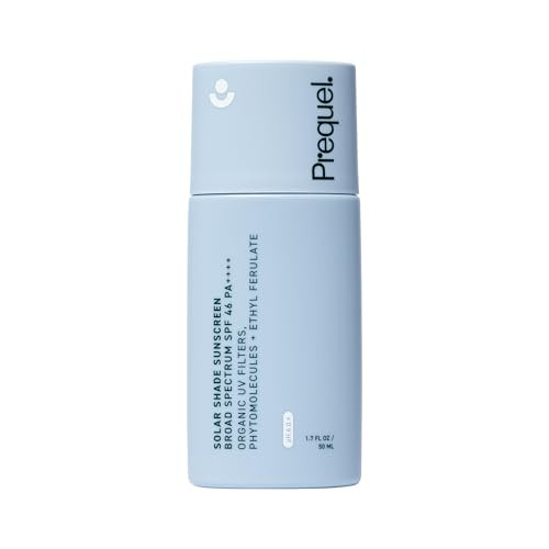Prequel Skin Solar Shade - Moisturizing Face Sunscreen Spf 46 Pa++++ Broad Spectrum Uv Protection. Hydrating Sunblock For Dry Skin. Lightweight Travel Size Sun Protection 1.7Oz