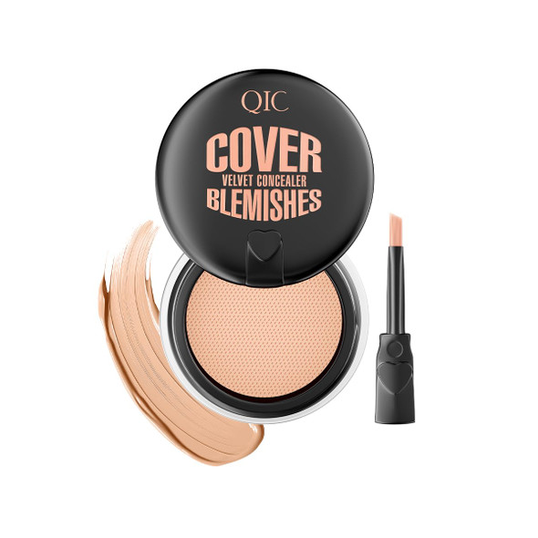 Qic Pot Concealer Full Coverage - Waterproof Makeup Concealer To Cover Dark Circles Blemishes Redness And Spots Crease-Proof Color Corrector De Ojeras (Deep Skin Tone0.21 Oz)