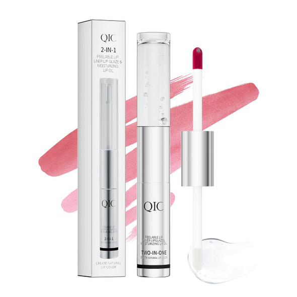 Qic Lip Stain Peel Off - Long Lasting Matte Lip Liner Stain Peel Off Highly Pigmented Color Peel Off Lip Stain Waterproof Transfer-Proof Non-Stick Cup Nourishing Tattoo Lip Liner Stain Hey-Zel