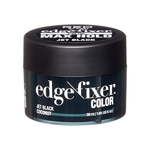Red By Kiss Color Edge Fixer 24Hr Max Hold Edge Control Pomade For Fly Away And Edge Frizz Hair (Jet Black) (30Ml)