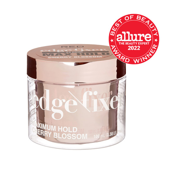 Red By Kiss Edge Fixer Hair Shine Gel 24 Hour Max Hold Non-Flaking Biotin B7 Infused Natural Styling Professional Edge Control Wax Perfect For Braiding (Sweet Peach)