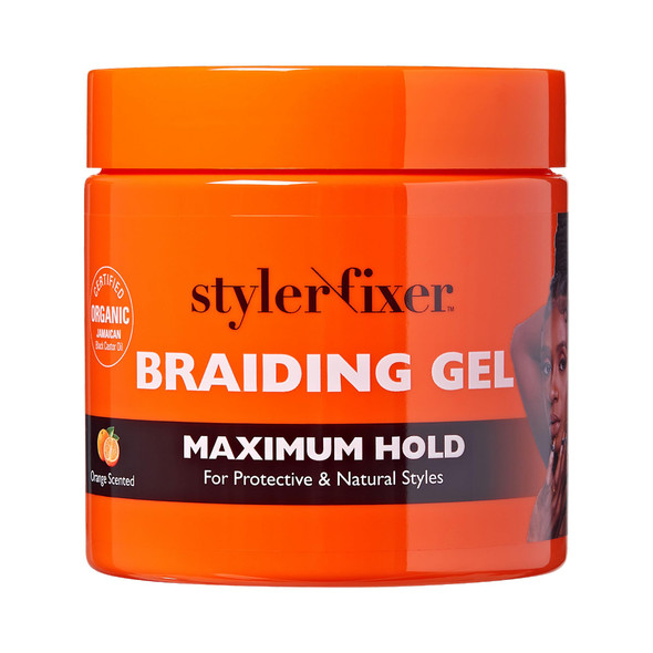 Red By Kiss Braiding Gel Extreme Hold Styler Fixer For Box Braids & Cornrows Hydrating Conditioning Long-Lasting Frizz Control 4C Moisturizing Nourishing High Shine (16 Fl. Oz.)
