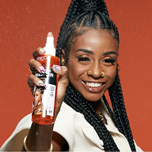 Red By Kiss Braid Sheen Refresher Spray Long Lasting Hydration Refresh Curls & Braidhighest Shine Soothes Scalp Nourishes Dry Crips Hair Enriched With  Organic Jamaican Black Castor Oil
