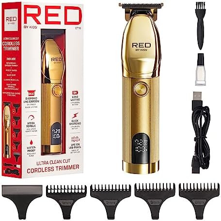 Red By Kiss Cordless Hair & Beard Trimmer & Grooming Portable Organizer Bag