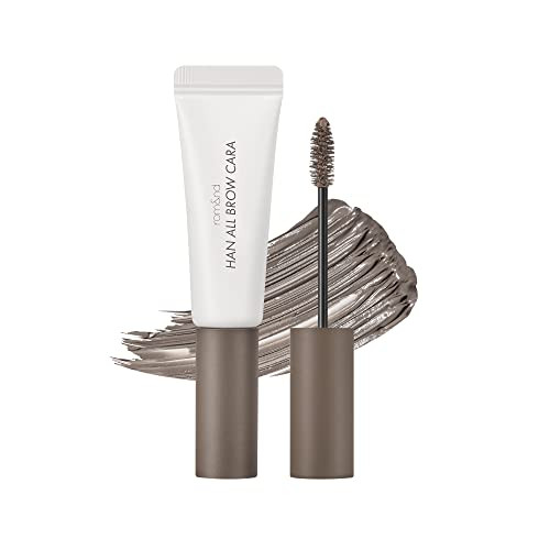 Rom&Nd Han All Brow Cara 01 Grace Taupe - Natural Fluffy Eyebrow Mascara For Dark Hair Long-Lasting Tinted Brow Gel Smudge-Proof & Non-Sticky