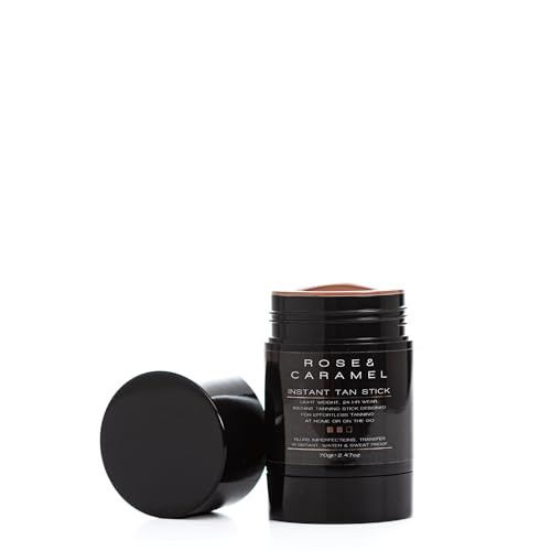 Rose & Caramel Skinstant Instant Bronze Tanning Stick Deep Bronze Instant Waterproof Sweat-Proof Imperfection-Hiding Tan
