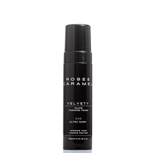 Rose & Caramel Velvety Ultra Dark Olive Self-Tanner Mousse Ãƒ¢Ã¢Š¬Ã¢‚¬Å“ Extra Dark No Orange Tones Streak- Long-Lasting Fake Tan Ãƒ¢Ã¢Š¬Ã¢‚¬Å“ Award-Winning Vegan Cruelty- 6.76 Fl Oz (200Ml)