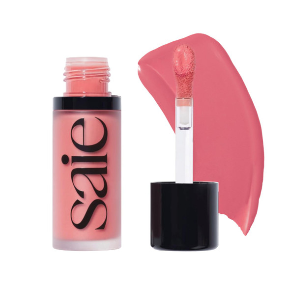 Saie Dew Liquid Blush For Cheeks - Hydrating Cream Blush Stick With A Blendable + Buildable Formula - Skincare Infused Dewy Cheek Tint For A Natural Flush - Glowy Makeup Essential - Chilly (.40 Oz)