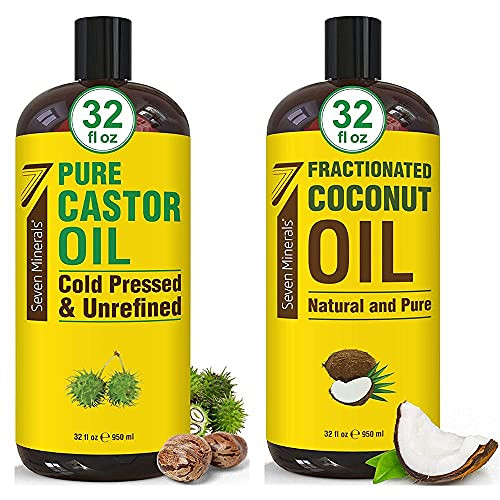 Seven Minerals Pure Castor Oil & Pure Fractionated Coconut Oil