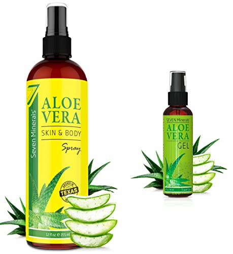 Seven Minerals Aloe Vera Spray & Travel Size Aloe Vera Gel