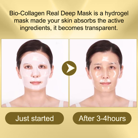 Sewog Deep Collagen Lifting Mask Anti Wrinkle Moisturizing Face Mask Smooth & Tight Skin Overnight Hydrogel Mask Helps Reduce Fine Lines & Wrinkles(4 Pack)