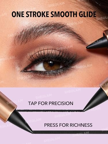 Sheglam Ez Glide Matte Eyeliner Pencil Highly Pigmented Black Smoky Eyes Pencil Smudge-Proof Long-Lasting Ultra-Fine Eyeliner Blendable Smooth Cat Eye Eye Make Up Black