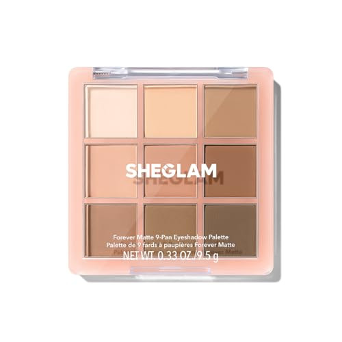 Sheglam Eyeshadow Palette 9-Color Ultra-Pigmented Shimmer & Matte Shades Vegan & Cruelty--Coffee Shop