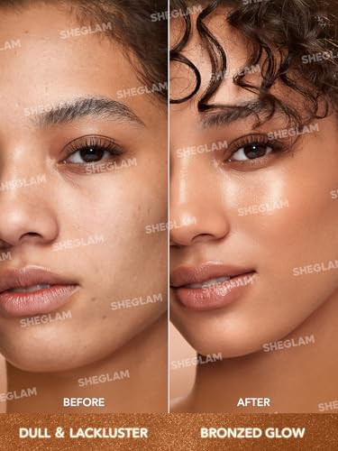 Sheglam Glo Hero Bronzing Drops Liquid Bronzer For Face & Skin Creates A Sun-Kissed Glow Vegan & Cruelty- Gold