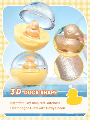 Sheglam Lucky Duck 3D Highlighter High Glossy Narutal Glow Finish Long Lasting Highlighter Makeup