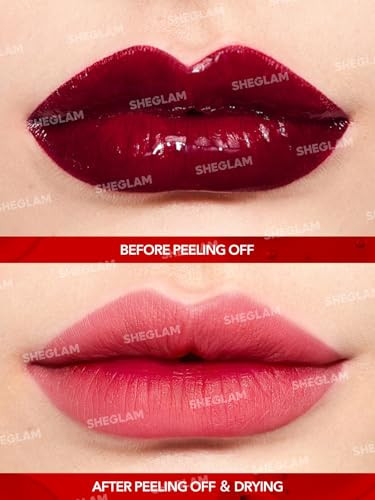 Sheglam Peel Talk Lip Tint Transfer-Proof Highly Pigmented Color Peel Off Lip Stain Liner-Celeb Crush