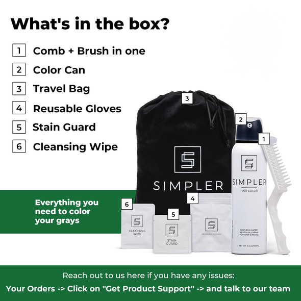 Simpler Hair Color For Men Kit For Full Gray Coverage - Light Brown Menãƒ¢Ã¢Š¬Ã¢Ž¢S Hair Dye - Easy Hair Or Beard Dye For 100% Gray Coverage - Ammonia  Hair Color Beard Coloring For Men