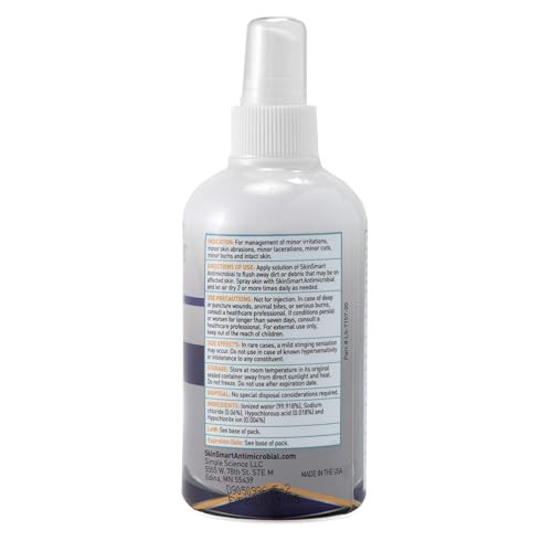 Skinsmart Antimicrobial Facial Cleanser For Breakouts & Blemishes Hypochlorous Acid Formula Targets Bacteria To Reduce Skin Irritation And Flush Pores Clean 8 Oz Spray All Ages & All Skin Types