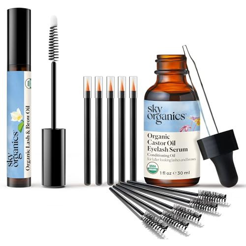 Sky Organics - Castor Oil Serum & Lash & Brow Oil With Applicator
