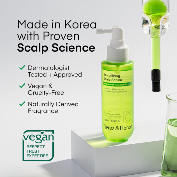 Scalp Serum For Hair Growth Spray Ãƒ¢Ã¢Š¬Ã¢‚¬Å“ Korean Vegan Treatment For Hair Loss Thinning & Itchy Scalp Non-Greasy Lightweight Formula To Exfoliate Dandruff & Strengthen Roots Ãƒ¢Ã¢Š¬Ã¢‚¬Å“ For Men & Women (100 Ml)