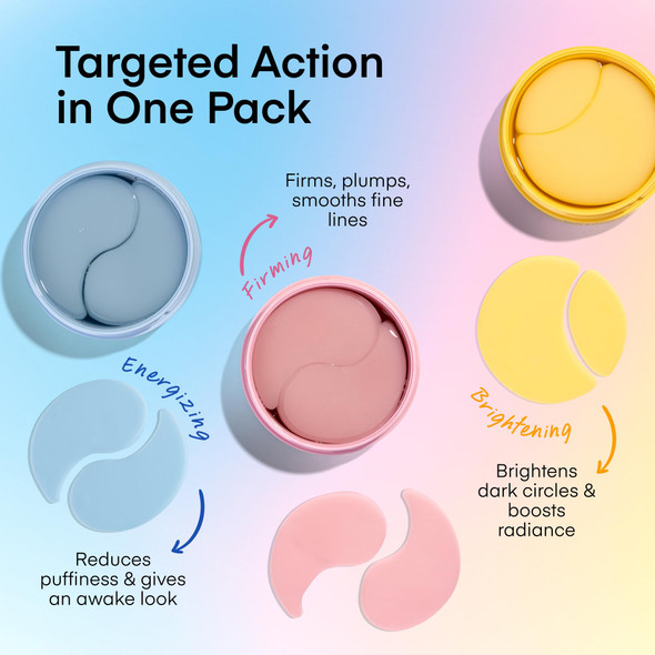 Terez & Honor Vitamin C Eye Patches - 60 Pcs Korean Brightening & Hydrating Under Eye Masks With Tranexamic Acid Caffeine Hyaluronic Acid - Dark Circles Puffiness & Wrinkles Hydrogel Treatment