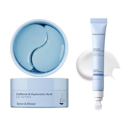 Terez & Honor Caffeine Eye Revival Duo Ãƒ¢Ã¢Š¬Ã¢‚¬Å“ Under Eye Patches + 8% Caffeine Eye Cream With Slimexirãƒ¢Ã¢‚¬Å¾Ã‚¢ Ãƒ¢Ã¢Š¬Ã¢‚¬Å“ Korean Skincare Set For Dark Circles Puffiness Bags Wrinkles & Hydration