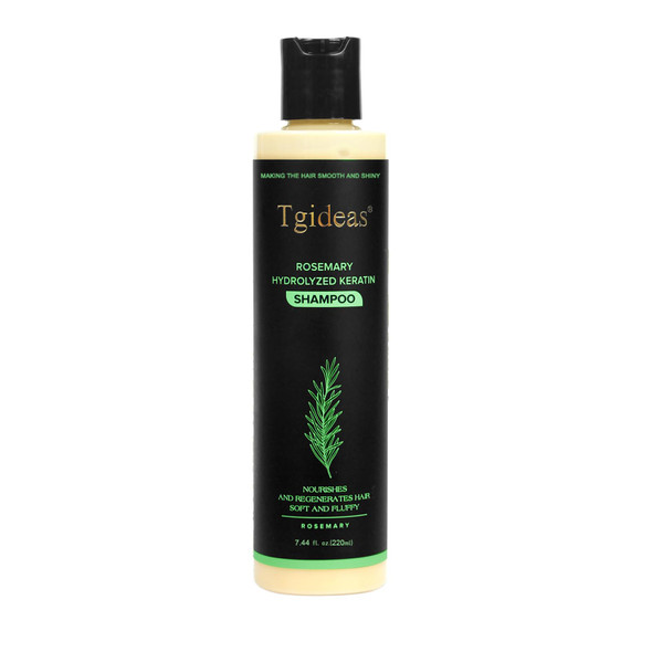 Tgideas Organic Rosemary Hair Growth Shampoo For Women And Men-Natural Thickening & Strengthening Shampoo With Hydrolyzed Keratin For Thinning Hair & Hair Loss 7.4 Fl.Oz