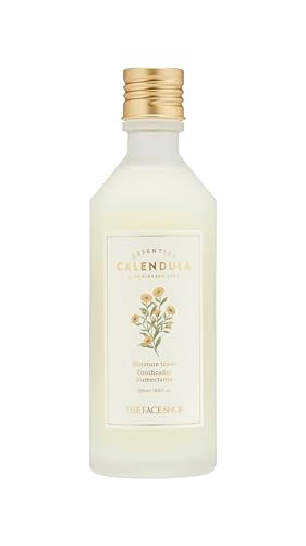 The Face Shop Calendula Essential Moisture Toner  Mild Moisturizing & Soothing Toner For Sensitive Skin Comfort & Skin Impurities Removal  Daily Skincare With Moisturizing & Soothing 5.0 Fl Oz