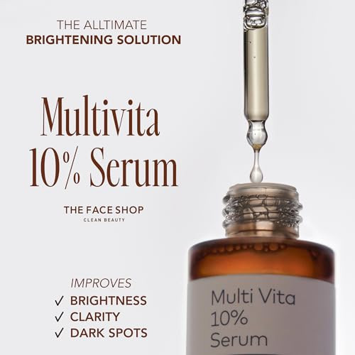 The Face Shop Alltimate Multivita 10% Serum Vitamin C Face Serum Brightening & Hydrating Vegan Facial Serum For Sensitive Skin Dark Spot Correcting Glow Serum Even Skin Tone Korean Skin Care