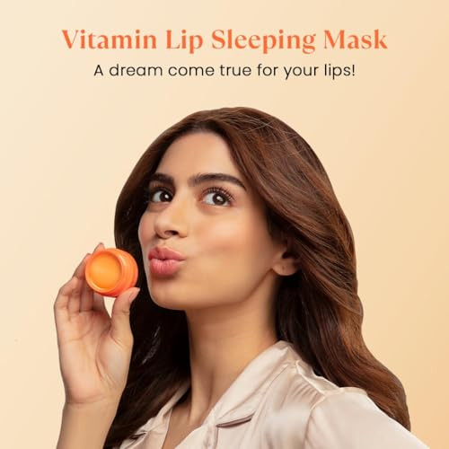 The Face Shop Vitamin C Lip Sleeping Mask - Smooths & Softens Dry Lips - Hydrating Lip Mask Lip Balm Lip Treatment Lip Moisturizer - Overnight Lip Care For Lush Lips - Korean Skin Care