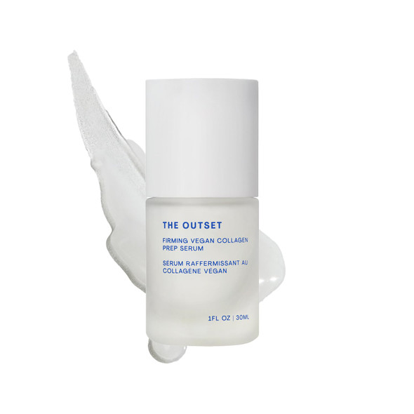 The Outset Firming Vegan Collagen Prep Serum - Gentle Fragrance  Multi-Benefit Serum - Hydrating Brightening Plumping And Anti-Aging - Clean Vegan Gluten  - All Skin Types - 1 Fl Oz