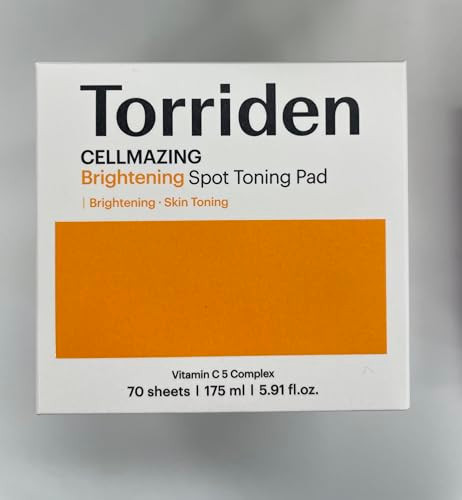 Torriden Cellmazing Vita C Toning Pad (70 Pads)  Daily Exfoliating & Radiance Pads For Smooth Even-Looking Skin 5D Vitamin C Niacinamide Glutathione Liposome Pha  Korean Skin Care