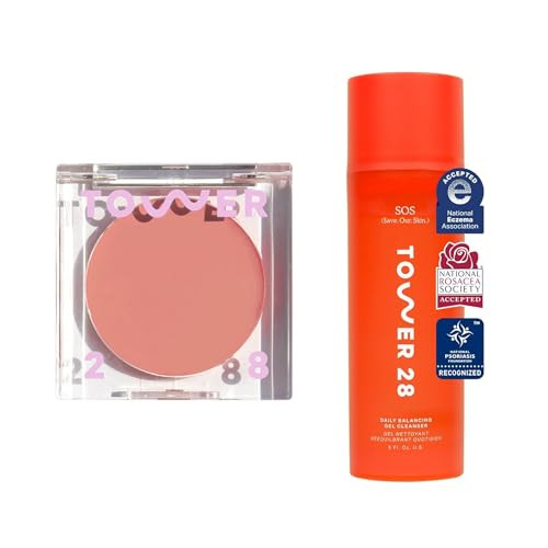 Tower 28 Beauty Beachplease Cream Blush Magic Hour & Tower 28 Sos Gel Cleanser 150Ml