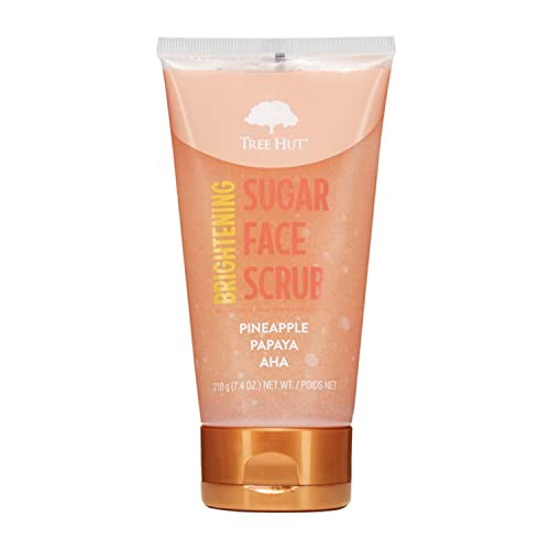 Tree Hut Pineapple & Papaya Brightening Face Scrub  Deep Cleans Pores To Remove Dead Skin & Impurities  Nourishing Essential Body Care  7.4 Fl Oz.