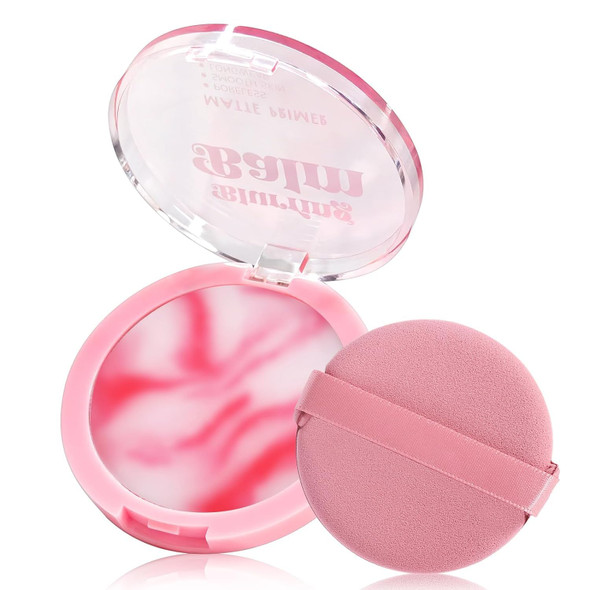 Urqt Blurring Balm Matte Primer For Mature Women Poreless Soft-Focus Effect Oil Control Longwear Setting Powder Balm Flawless Matte Finish Evens Skin Tone Smooths Wrinkles Lightweight Foundation Base