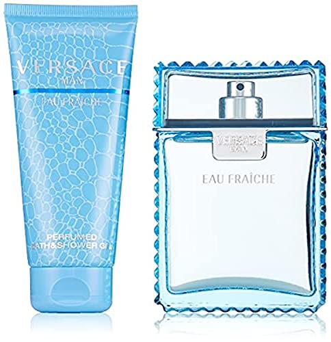 Versace Man Eau Fraiche By Versace For Men 2 Piece Set Includes: 3.4 Oz Eau De Toilette Spray + 3.4 Oz Perfumed Bath & Shower Gel
