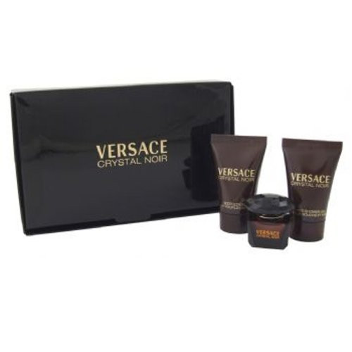 Versace Crystal Noir Perfume For Women Mini Edt 3 Piece  Set